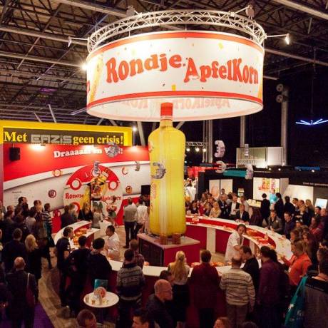 Fairs Inflatables and print as exhibition material Show, exhibition, salon, bottle apfelkorn X-Treme Creations