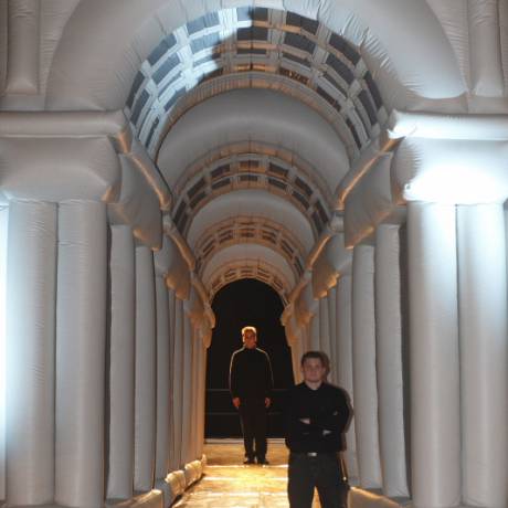 Innovative concepts We design your ideas linear perspective inflatable Galleria Spada created by famous Italian architect Francesco Borromini for an art school project X-Treme Creations