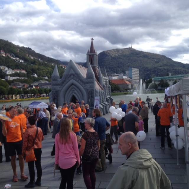 Giant inflatable tents inflatable church 12 m long and 6 meter wide on Seaman's Church Event in the city of Bergen in Norway X-Treme Creations