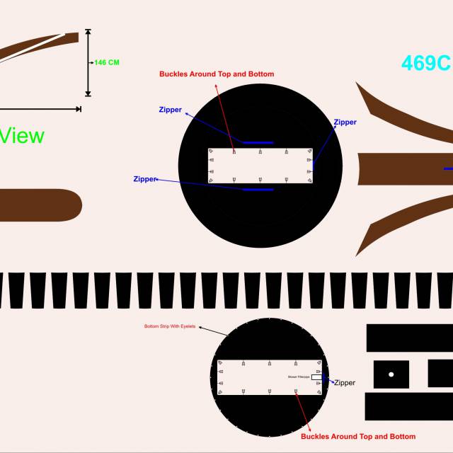 X-Treme Creations inflatable patterns for the production of a 4 meter diameter frying pan