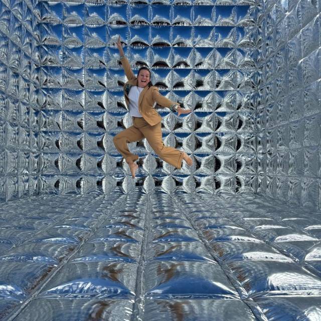 X-Treme Creations Fun photos in an inflatable photo booth made of mirror material