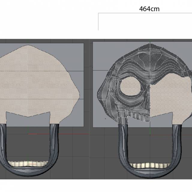 X-Treme Creations Inflatable Jester wooden plates technical drawing with dimensions