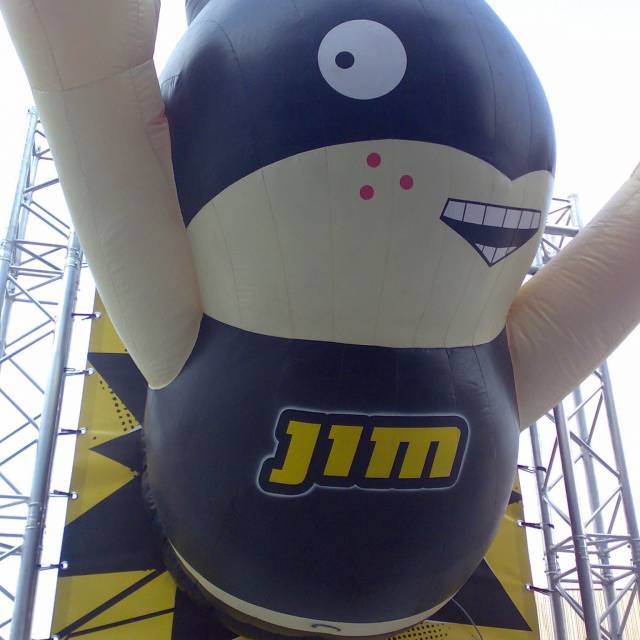 Combine print and inflatable inflatable character, radio Jim, DPG, media, dude, zorro, dynamic banner, combination of 2D and 3D X-Treme Creations