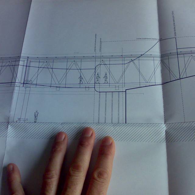 X-Treme Creations inflatable mega plug above important access road car salon technical drawing