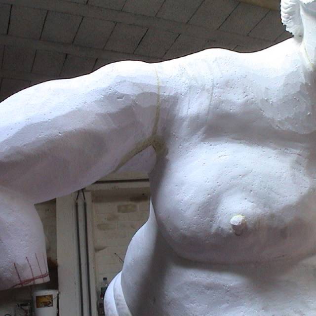 Polystyrene shapes EPS polystyrene right shoulder statue sumo wrestler X-Treme Creations
