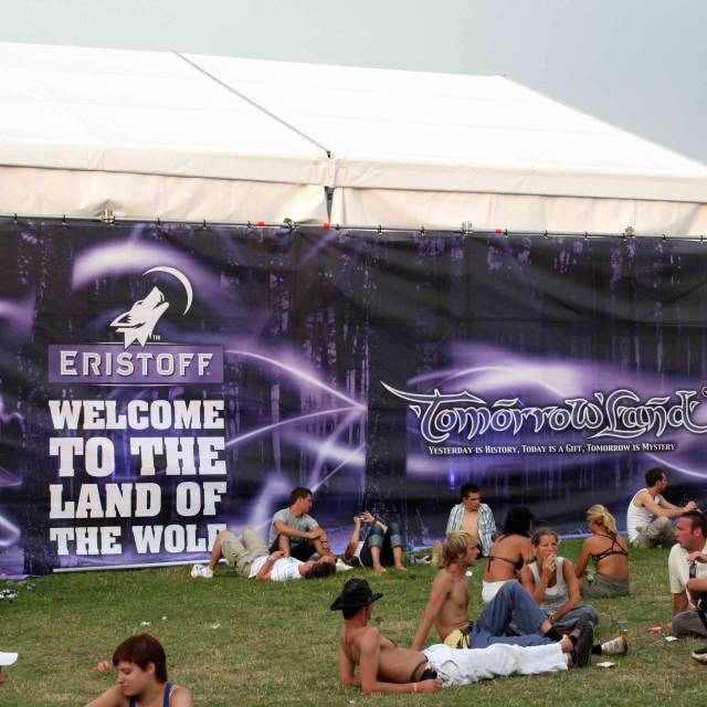 Large sized print banners full quadri printed banner Eristoff backside VIP Tomorrowland X-Treme Creations