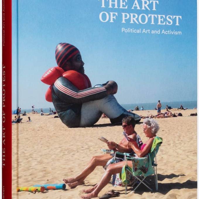 Large inflatable promotional material | X-Treme Creations Book cover, The art of protest, inflatable refugee Art and Design Artists Schellekens & Peleman, coordination by  Anouk Focquier X-Treme Creations