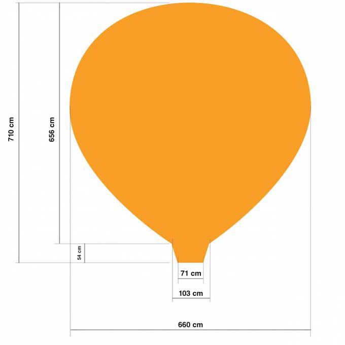 Large inflatable promotional material | X-Treme Creations Inflatable hot air balloon shape contour dimensions Corporate branding  & Brand activation  &  Orange Pop-Media X-Treme Creations