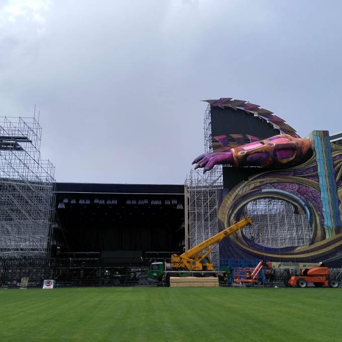 Large inflatable promotional material | X-Treme Creations The installation of the stage at Untold Festival Events  & Festivals  &  UNTOLD Festival Leisure Expert Group / 250K X-Treme Creations